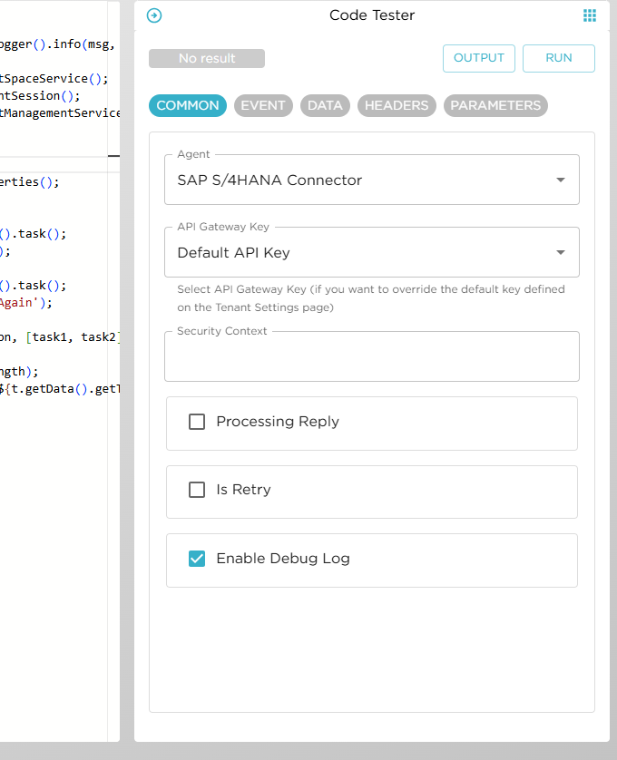 code tester api key